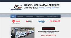 Desktop Screenshot of hansenmechanicalservices.com